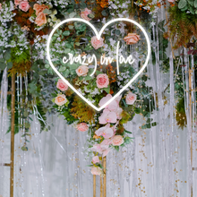 Load image into Gallery viewer, "crazy in love" Center Heart Design Neon Sign