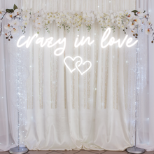 Load image into Gallery viewer, "crazy in love" Double Heart Design Neon Sign