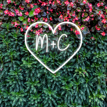Load image into Gallery viewer, Initials in Heart Design Neon Sign