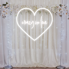 Load image into Gallery viewer, "crazy in love" Center Heart Design Neon Sign
