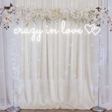 Load image into Gallery viewer, "crazy in love" Double Heart Horizontal Design Neon Sign