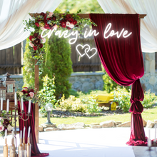 Load image into Gallery viewer, "crazy in love" Double Heart Design Neon Sign