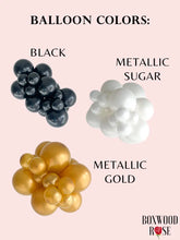 Load image into Gallery viewer, Black &amp; Gold DIY Balloon Garland Kit
