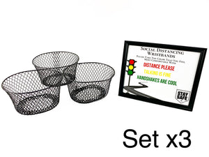 Workplace, School, & Church Social Distancing COVID Wristband Kit [1 sign design] - Return to Workplace & Office Strategy