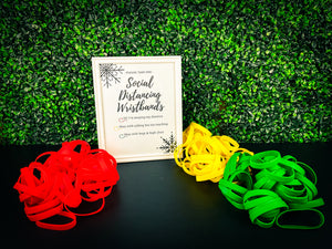 Snowflake / Winter Wedding Design - Social Distancing COVID Wristband Kit - For Larger Gatherings