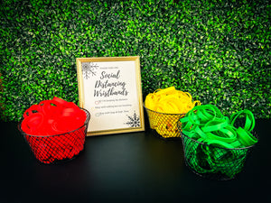 Snowflake / Winter Wedding Design - Micro-Wedding Social Distancing COVID Wristband Kit - For Smaller Gatherings