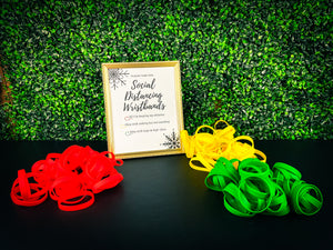 Snowflake / Winter Wedding Design - Micro-Wedding Social Distancing COVID Wristband Kit - For Smaller Gatherings