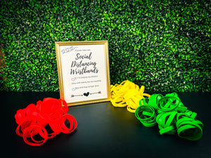 Heart Design - Micro-Wedding Social Distancing COVID Wristband Kit - For Smaller Gatherings